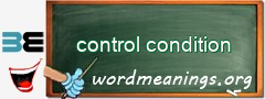 WordMeaning blackboard for control condition